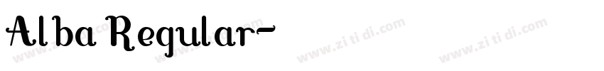 Alba Regular字体转换